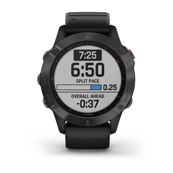 Garmin Fenix 6 Sapphire Editions Carbon Gray DLC with Black Band 47mm