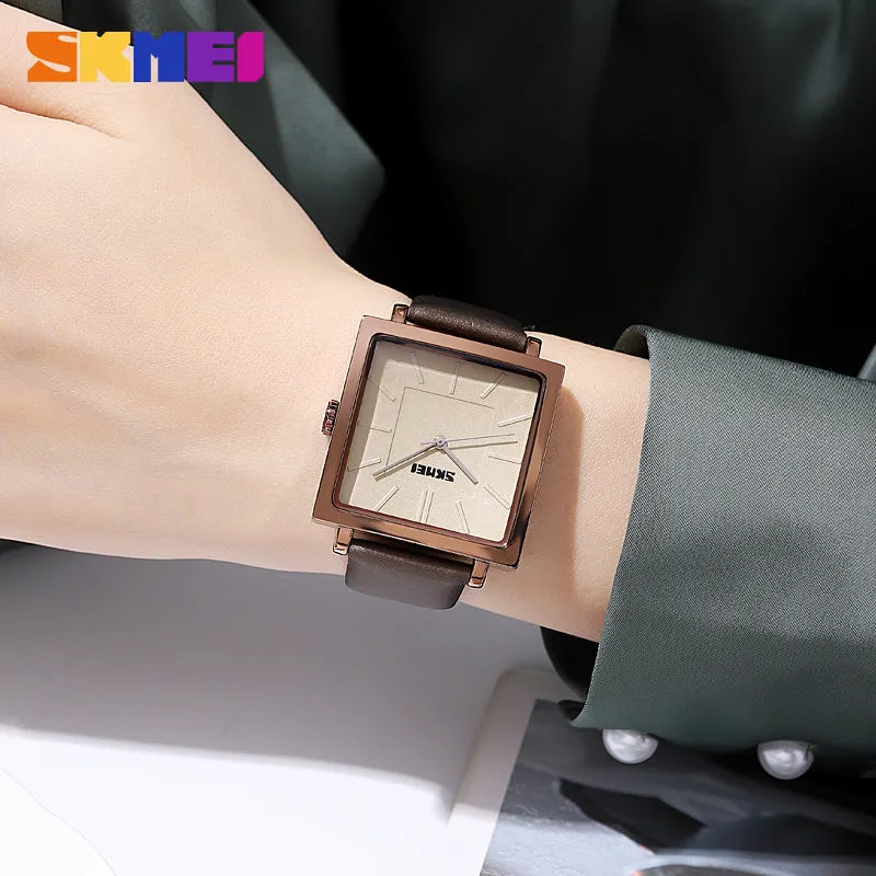 SKMEI 2032 Minimalist Watch for Men w/ Leather Band